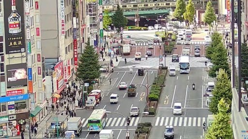 靖国通り 歌舞伎町交差点付近