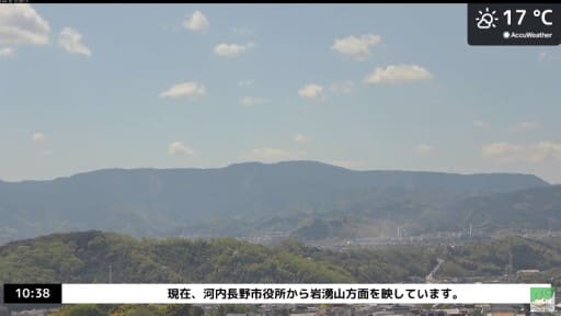 河内長野市役所から岩湧山方面