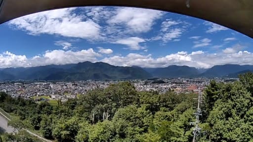 大町市 長野県山岳総合センターからの北アルプス