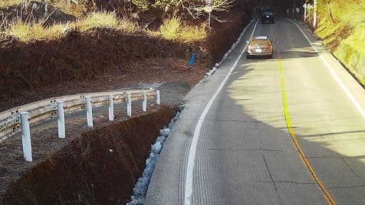 ふじてんスノーリゾート付近の道路状況