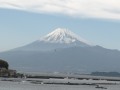 駿河湾越しに見る富士山