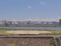 荒川土手 河川敷グラウンド